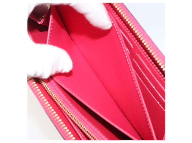 LOUIS VUITTON Vernis Zippy Long Wallet Valentine's Day 2022 M81154 Auth 188500M Rosa - vista 21