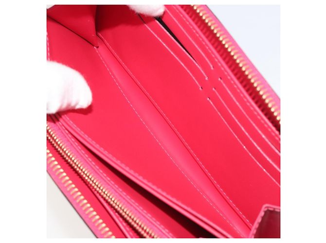 LOUIS VUITTON Vernis Zippy Long Wallet Valentine's Day 2022 M81154 Auth 188500M Rosa - vista 22