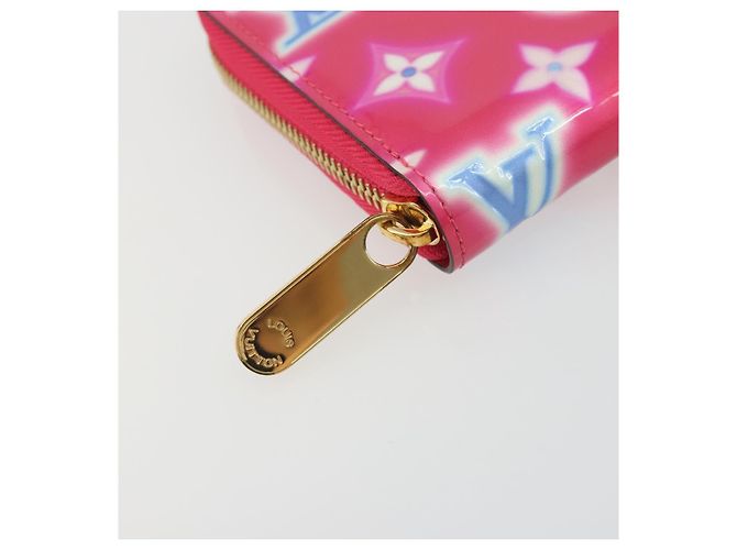 LOUIS VUITTON Vernis Zippy Long Wallet Valentine's Day 2022 M81154 Auth 188500M Rosa - vista 7