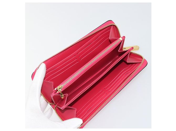 LOUIS VUITTON Vernis Zippy Long Wallet Valentine's Day 2022 M81154 Auth 188500M Rosa - vista 8
