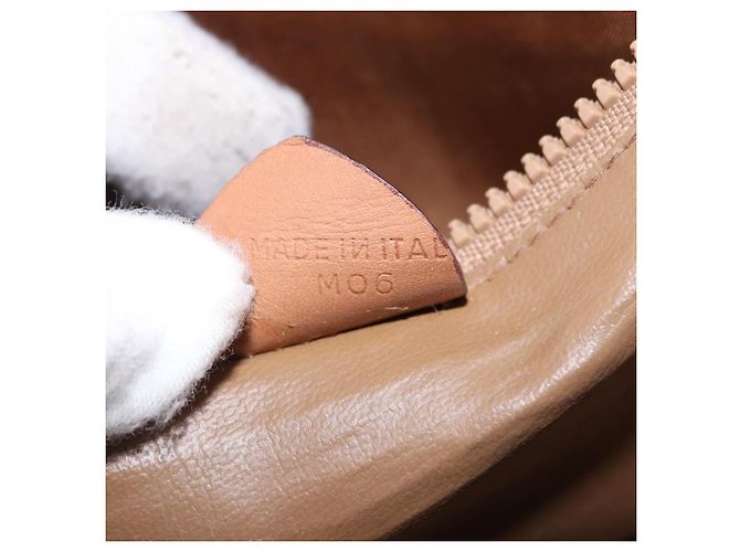 Céline Borsa a Spalla CELINE Macadam Canvas PVC Beige Oro Autentica 193532 D'oro - vista 12