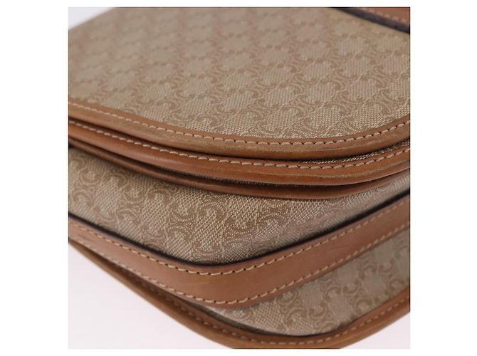 Céline Borsa a Spalla CELINE Macadam Canvas PVC Beige Oro Autentica 193532 D'oro - vista 14
