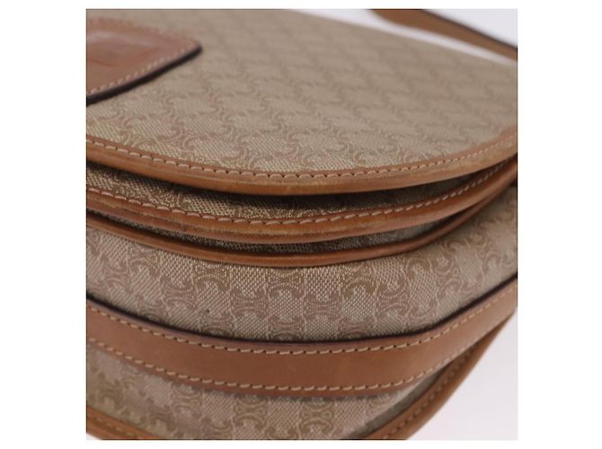 Céline Borsa a Spalla CELINE Macadam Canvas PVC Beige Oro Autentica 193532 D'oro - vista 15