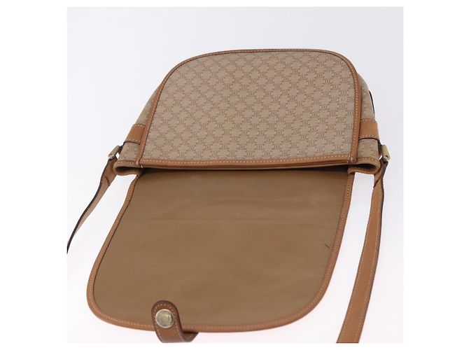 Céline Borsa a Spalla CELINE Macadam Canvas PVC Beige Oro Autentica 193532 D'oro - vista 17