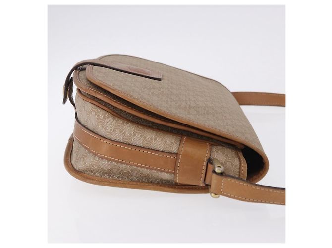 Céline Borsa a Spalla CELINE Macadam Canvas PVC Beige Oro Autentica 193532 D'oro - vista 3