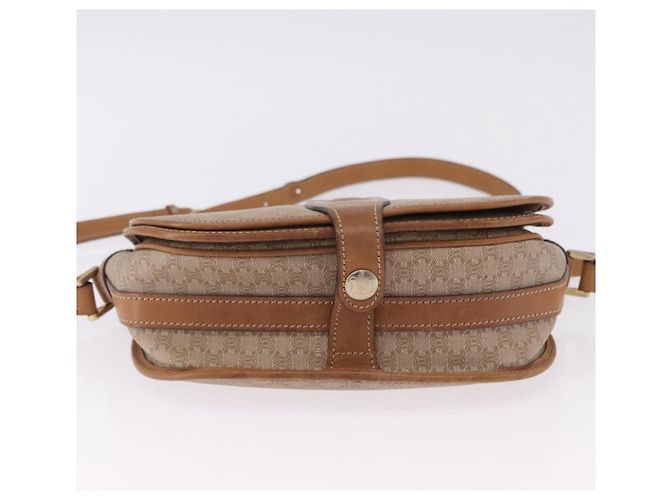 Céline Borsa a Spalla CELINE Macadam Canvas PVC Beige Oro Autentica 193532 D'oro - vista 5