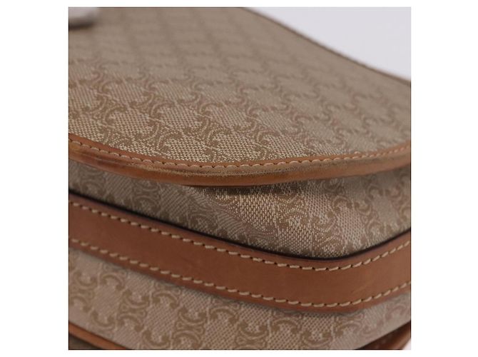 Céline Borsa a Spalla CELINE Macadam Canvas PVC Beige Oro Autentica 193532 D'oro - vista 9