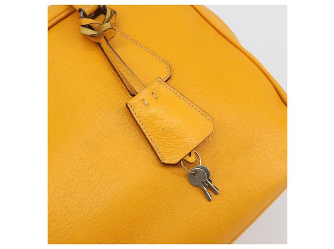 Borsa PRADA in pelle giallo argento Auth ep15629 - vista 10