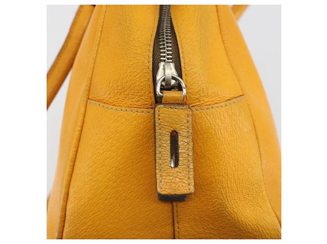 Borsa PRADA in pelle giallo argento Auth ep15629 - vista 18