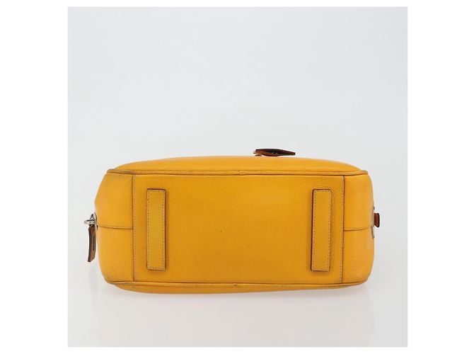 Borsa PRADA in pelle giallo argento Auth ep15629 - vista 5