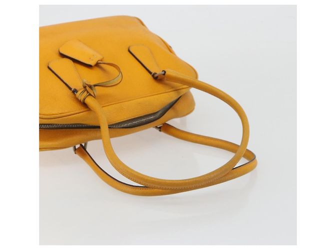Borsa PRADA in pelle giallo argento Auth ep15629 - vista 7