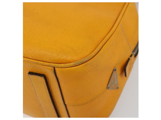 Borsa PRADA in pelle giallo argento Auth ep15629 - vista 9