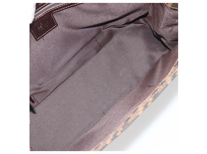 FENDI Zucca Canvas Mamma Baguette Tote Bag Braun Schwarz Authentisch 194611 - Ansicht 10