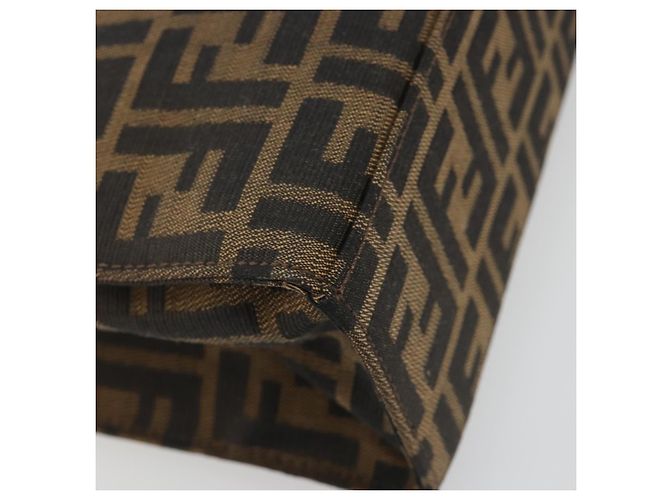 FENDI Zucca Canvas Mamma Baguette Tote Bag Braun Schwarz Authentisch 194611 - Ansicht 16