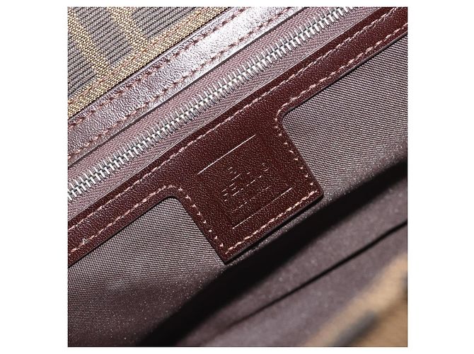 FENDI Zucca Canvas Mamma Baguette Tote Bag Braun Schwarz Authentisch 194611 - Ansicht 20
