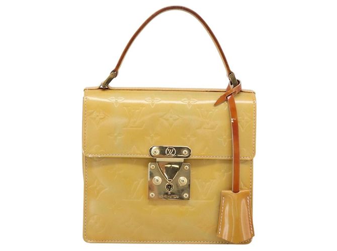 LOUIS VUITTON Monogram Vernis Spring Street Hand Bag Gris M91029 LV Auth 194572 Grigio - vista 13