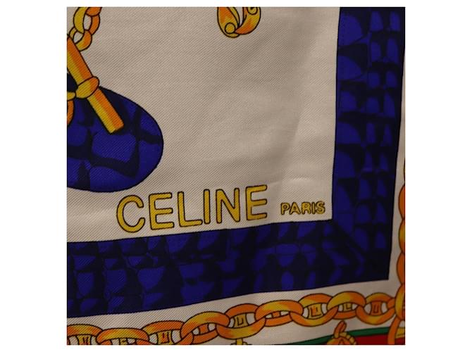 Céline CELINE Schal Seide Rot Auth am12072V - Ansicht 11