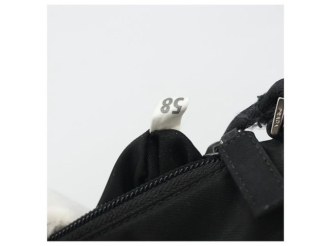 PRADA Accessory Pouch Nylon Black Silver Auth 191130A Silvery - view 12