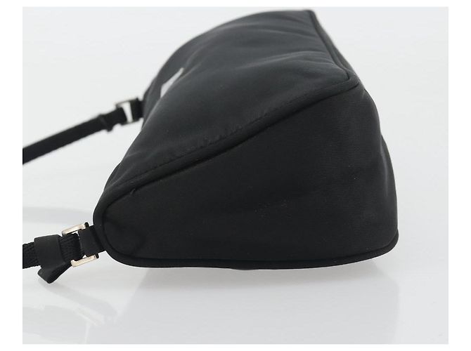 PRADA Accessory Pouch Nylon Black Silver Auth 191130A Silvery - view 4