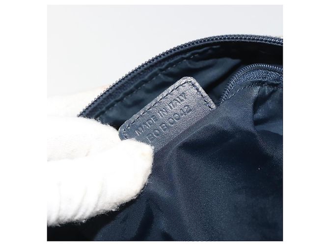 Borsa a Spalla Christian Dior Trotter Canvas Blu Navy Argento Autentica 191096 - vista 12
