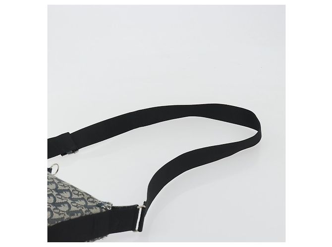 Borsa a Spalla Christian Dior Trotter Canvas Blu Navy Argento Autentica 191096 - vista 14