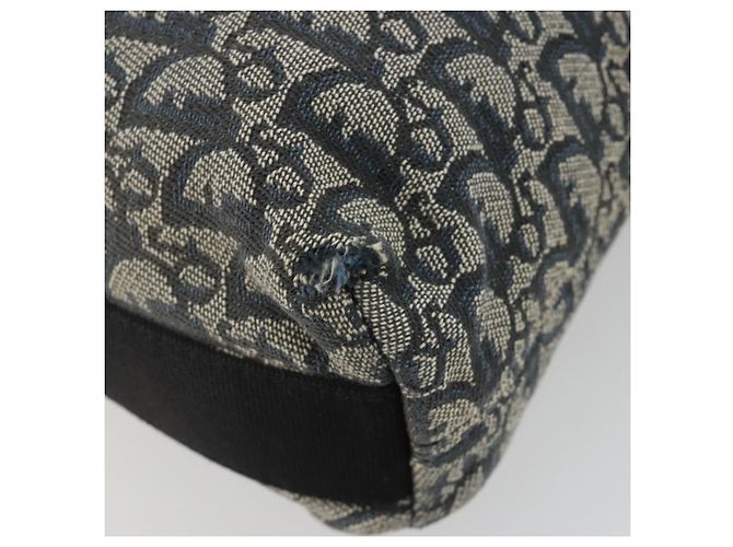 Borsa a Spalla Christian Dior Trotter Canvas Blu Navy Argento Autentica 191096 - vista 17