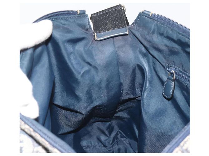 Borsa a Spalla Christian Dior Trotter Canvas Blu Navy Argento Autentica 191096 - vista 20
