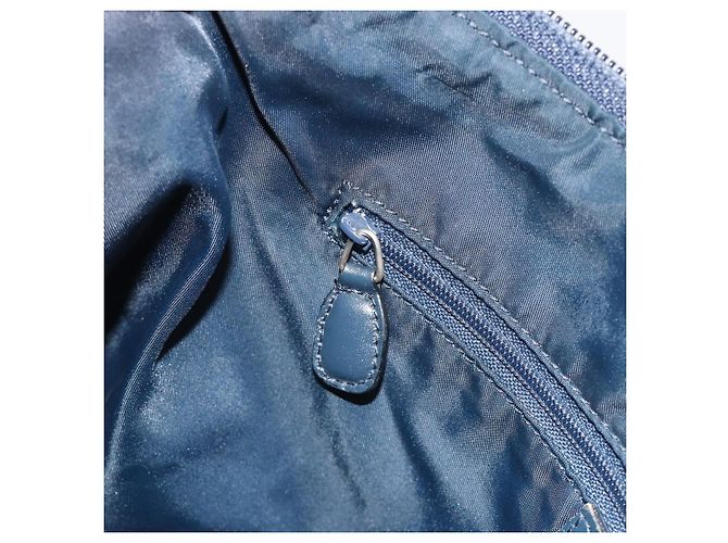 Borsa a Spalla Christian Dior Trotter Canvas Blu Navy Argento Autentica 191096 - vista 21