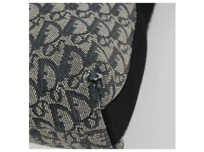 Borsa a Spalla Christian Dior Trotter Canvas Blu Navy Argento Autentica 191096 - vista 8