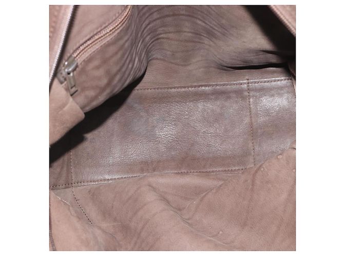 Sac à main LOEWE en daim marron avec détails dorés Auth ep15349 - vue 11