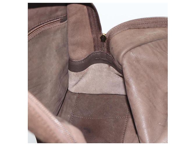 Sac à main LOEWE en daim marron avec détails dorés Auth ep15349 - vue 18