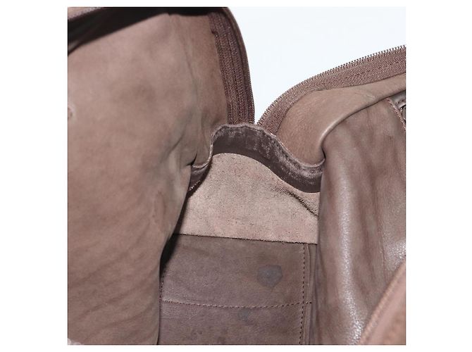 Sac à main LOEWE en daim marron avec détails dorés Auth ep15349 - vue 19