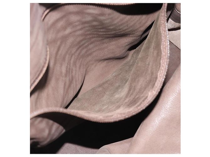 Sac à main LOEWE en daim marron avec détails dorés Auth ep15349 - vue 21