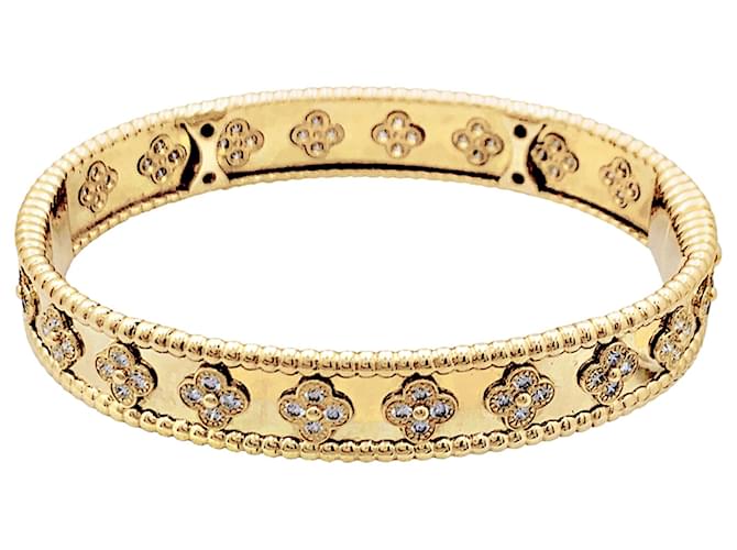 Bracciale Van Cleef & Arpels, "Perlée Trèfles", oro giallo e diamanti. - vista 3