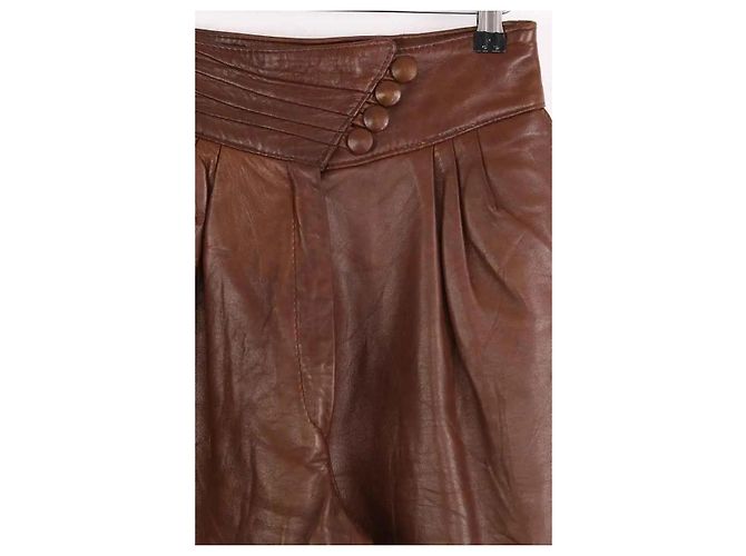 Autre Marque Braune gerade Hose - Ansicht 2