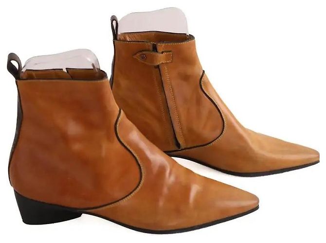 Louis Vuitton Leder Stiefeletten Camel Größe 40 Kamel - Ansicht 3