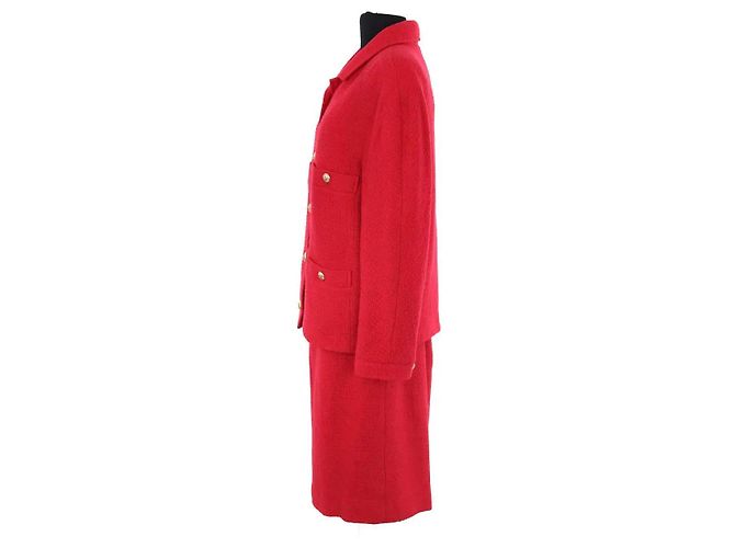 Chanel Completo giacca e gonna rosso - vista 3