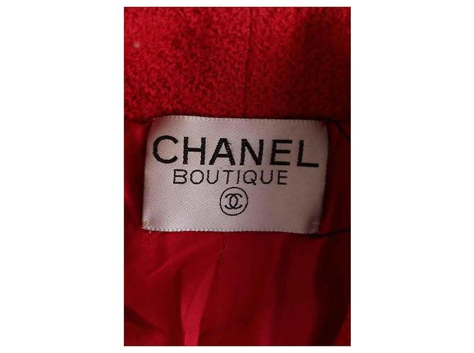 Chanel Completo giacca e gonna rosso - vista 7