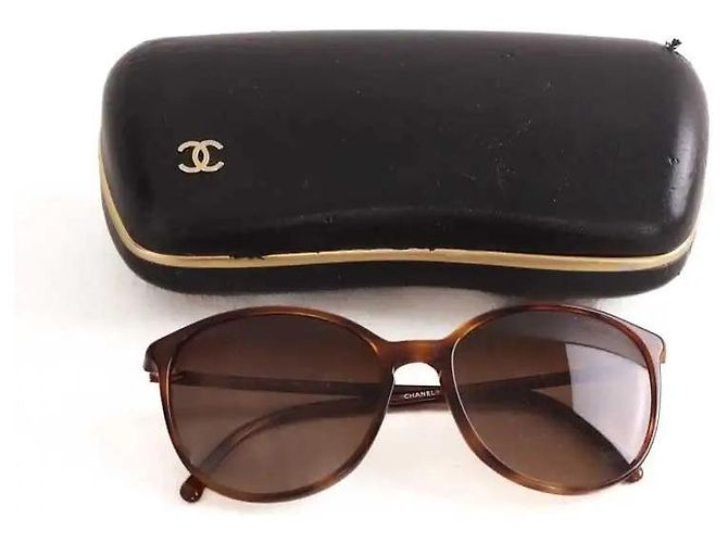 Gafas de sol Chanel marrones de plástico Castaño - vista 6