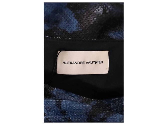Alexandre Vauthier Kleid mit Pailletten Blau - Ansicht 5