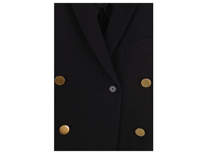 Blazer de lana negro Céline - vista 2