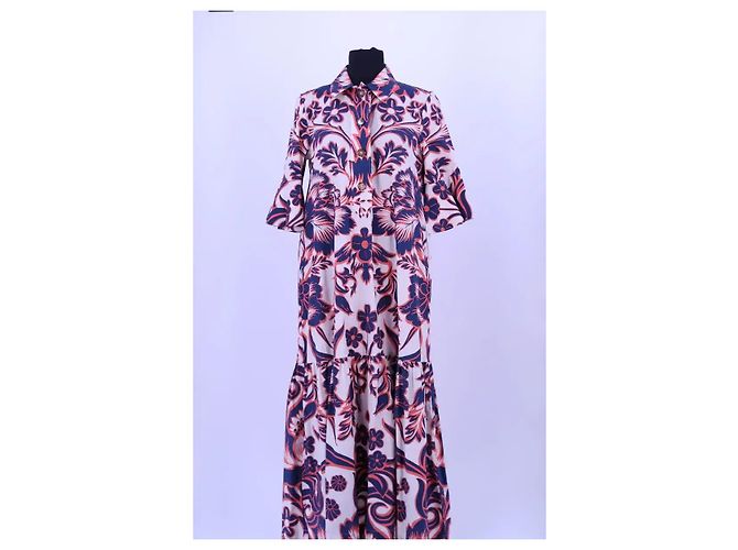 Autre Marque La DoubleJ Baumwollkleid Weiß - Ansicht 4