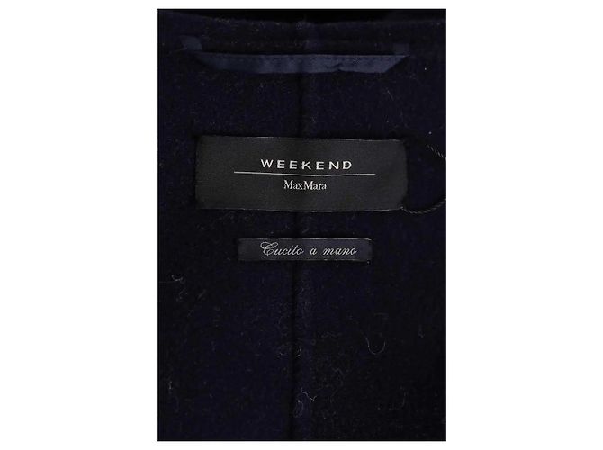 Abrigo Max Mara de lana azul marino - vista 5