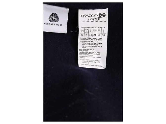 Abrigo Max Mara de lana azul marino - vista 6