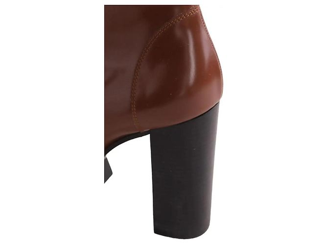 Stivaletti con lacci in pelle marrone Louis Vuitton - vista 5