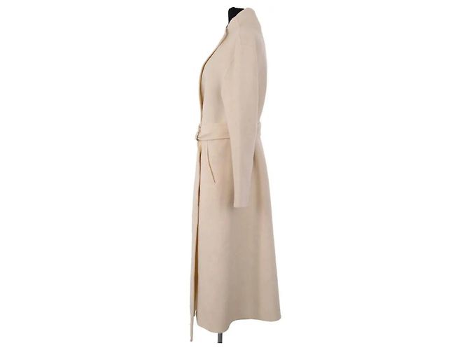 Maje wool coat ecru Cream - view 3