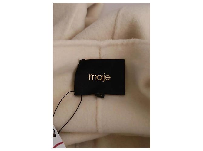 Maje wool coat ecru Cream - view 5