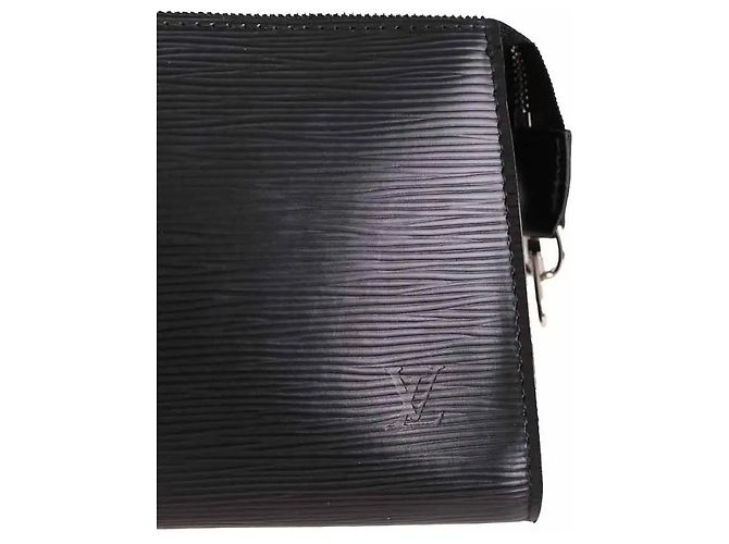 Clutch Louis Vuitton Epi in pelle nera Nero - vista 4