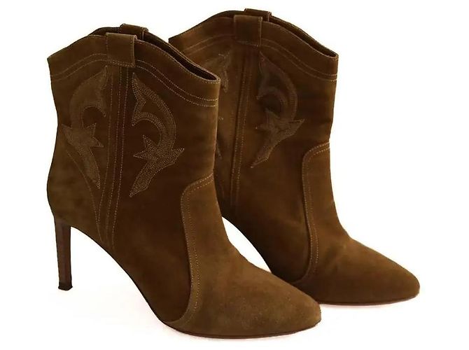 Bottines Ba&Sh en daim camel taille 39 - vue 3