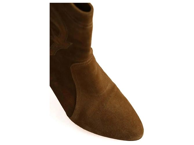 Bottines Ba&Sh en daim camel taille 39 - vue 4